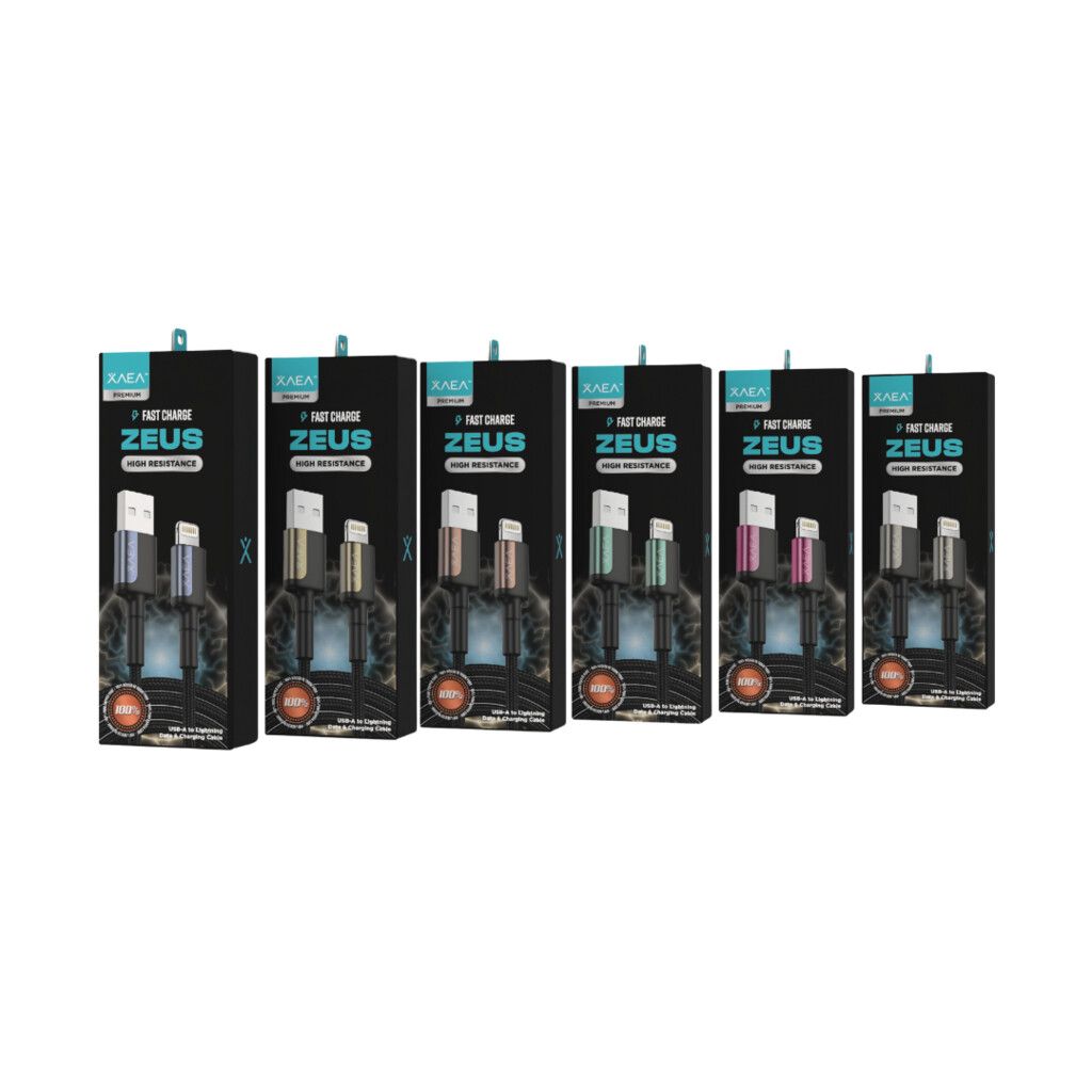 CABLE USB LIGHTNING MODX-104 - ZEUS - XAEA - DORADO - Imagen 2