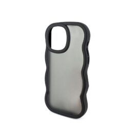 TPU MOD604 ONDULADO TRANSPARENTE - IPH 16 PRO - XAEA - NEGRO