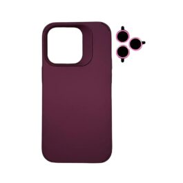 TPU MOD603 SILICONA LENS - IPH 15 PRO MAX - XAEA - BORDO