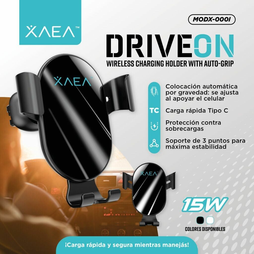 CARGADOR INALAMBRICO/HOLDER DRIVEON-HT532 MODX-000I - NEGRO - Imagen 6