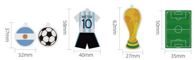 LLAVERO ACRILICO MESSI-BALON MODV-00F0 - VARIOS - CELESTE - Imagen 2