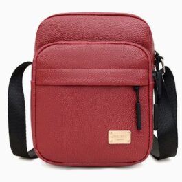 BOLSO  CUADRADO SIMIL CUERO MODV-00LP - VARIOS - ROJO
